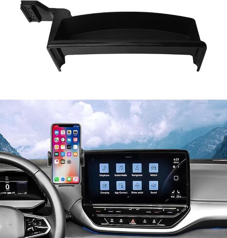 حامل هاتف السيارة Autorder لـ 2020-2024 Volkswagen ID.4 VW ID4 ملحقات الهاتف جبل شاشة 12 بوصة للهاتف الخلوي حاملات السيارات بدون استخدام اليدين دوران 360 درجة in Saudi Arabia