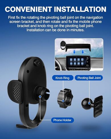 حامل هاتف السيارة Autorder لـ 2020-2024 Volkswagen ID.4 VW ID4 ملحقات الهاتف جبل شاشة 12 بوصة للهاتف الخلوي حاملات السيارات بدون استخدام اليدين دوران 360 درجة in Saudi Arabia