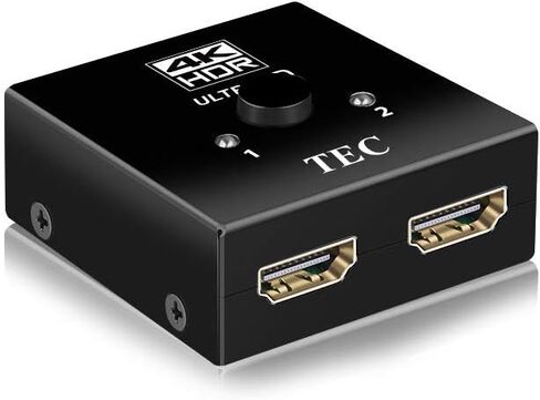 TEC THDSW2W-4K60 HDMI Switch 4K@60 هرتز HDMI Splitter ثنائي الاتجاه HDMI Switch 2 مدخل 1 مخرج مقسم يدعم 4K 3D متوافق مع Nintendo Switch Blu-Ray Player TV Stick Xbox PS4 HDTV Monitor in Kuwait