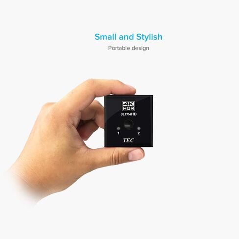 TEC THDSW2W-4K60 HDMI Switch 4K@60 هرتز HDMI Splitter ثنائي الاتجاه HDMI Switch 2 مدخل 1 مخرج مقسم يدعم 4K 3D متوافق مع Nintendo Switch Blu-Ray Player TV Stick Xbox PS4 HDTV Monitor in Kuwait