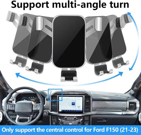 LUNQIN Car Phone Holder for Ford F-150 F150 2015 2016 2017 2018 2019 2020 Truck Auto Interior Accessories Best Cell Phones Mount Cellphone Mobile Cradle Charging Navigation Bracket Air Vent Accessory in Kuwait