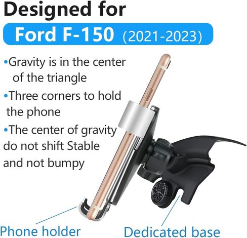 LUNQIN Car Phone Holder for Ford F-150 F150 2015 2016 2017 2018 2019 2020 Truck Auto Interior Accessories Best Cell Phones Mount Cellphone Mobile Cradle Charging Navigation Bracket Air Vent Accessory in Kuwait
