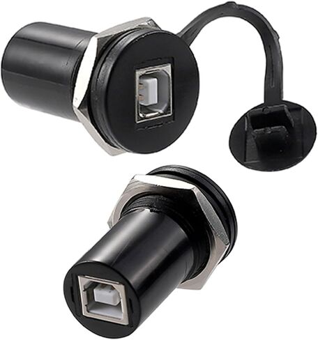 محول طباعة PENGLIN قطعتين USB 2.0 من النوع B، قابس محول موصل الطابعة من النوع B أنثى إلى أنثى متوافق مع القرص الصلب لجهاز الفاكس بالطابعة in Kuwait