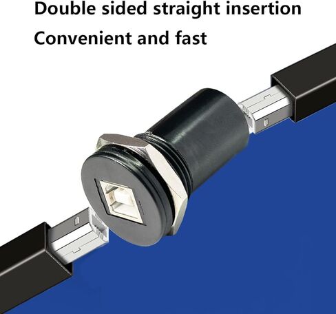 محول طباعة PENGLIN قطعتين USB 2.0 من النوع B، قابس محول موصل الطابعة من النوع B أنثى إلى أنثى متوافق مع القرص الصلب لجهاز الفاكس بالطابعة in Kuwait