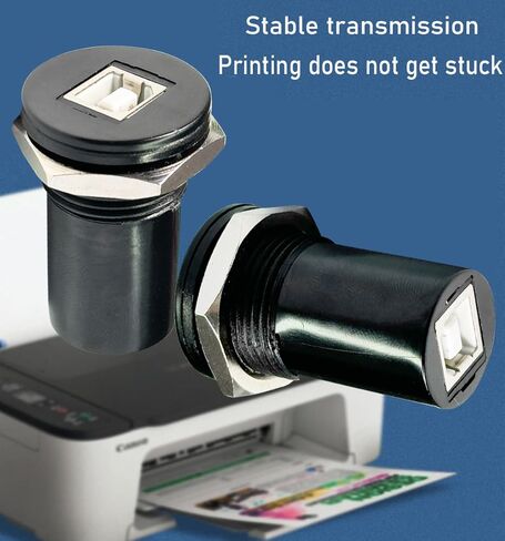 محول طباعة PENGLIN قطعتين USB 2.0 من النوع B، قابس محول موصل الطابعة من النوع B أنثى إلى أنثى متوافق مع القرص الصلب لجهاز الفاكس بالطابعة in Kuwait