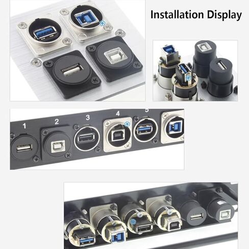 محول طباعة PENGLIN قطعتين USB 2.0 من النوع B، قابس محول موصل الطابعة من النوع B أنثى إلى أنثى متوافق مع القرص الصلب لجهاز الفاكس بالطابعة in Kuwait