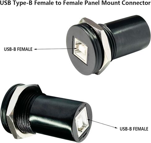 محول طباعة PENGLIN قطعتين USB 2.0 من النوع B، قابس محول موصل الطابعة من النوع B أنثى إلى أنثى متوافق مع القرص الصلب لجهاز الفاكس بالطابعة in Kuwait