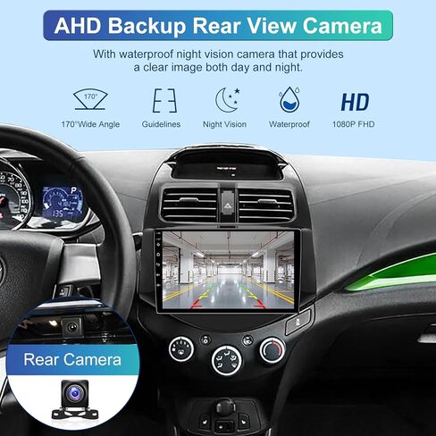 5GWiFi ترقية 4 جيجابايت + 32 جيجابايت راديو السيارة ستيريو لسيارة Chevy Spark 2013 2014 2015 مع Carplay اللاسلكي وAndroid Auto 9 بوصة Android 13 شاشة تعمل باللمس WiFi GPS بلوتوث كاميرا احتياطية in Kuwait