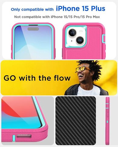 AICase iPhone 12/iPhone 12 Pro Case (2020) 6.1-Inch, Drop Protection Rugged Heavy Duty Case, Shockproof/Drop/Dust Proof 3-Layer Protective Tough Durable Cover_Pink in Kuwait