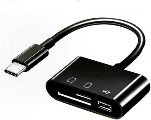 USB Type C Card Reader OTG Adapter Micro USB Sd/tf Card Reader for Android Phone Computer Multi-Function Data Transfer Cable Black in Saudi Arabia