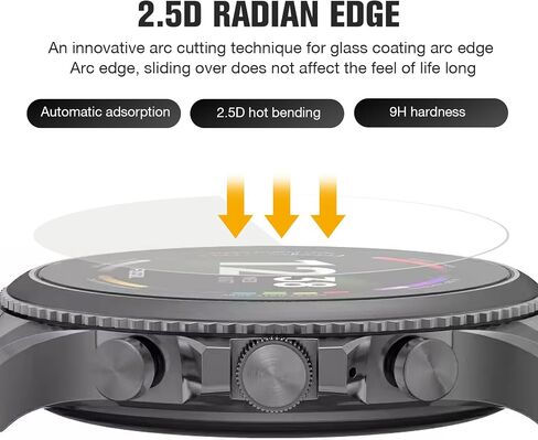 4-Pack 42mm Watch Tempered Screen Protectors Film, 2.5D 9H Hardness HD Clear Anti-Scratch Anti-Oil Waterproof Bubble-Free, Unisex Smartwatch Accessories Compatible for Fossil Gen 5/Gen 6 in Saudi Arabia
