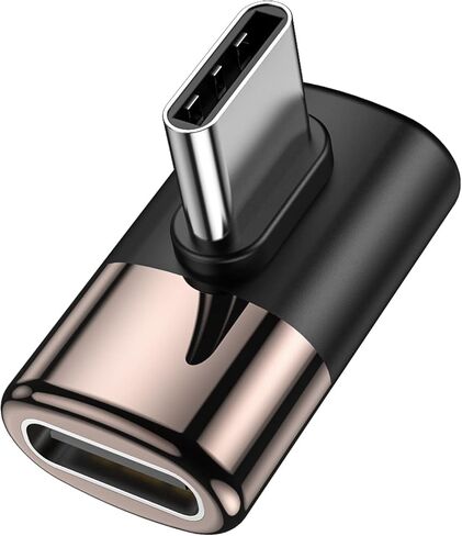 محول زاوية يمين USB C 90 درجة USB C ذكر إلى موسع USB C أنثى، موسع USB من النوع C Thunderbolt لأجهزة MacBook Pro وiMac وiPad Pro والكمبيوتر اللوحي والهواتف ونينتندو سويتش وأجهزة أخرى من النوع C in Kuwait