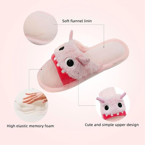 Halloween Cute Slippers for Women, Monster Slippers, House Slippers for Woman, Open Toe Slippers for Women, Memory Foam Slippers for Women, Gifts Slippers for Christmas in Saudi Arabia