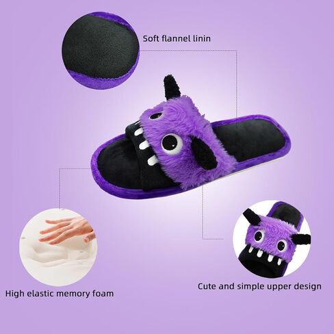 Halloween Cute Slippers for Women, Monster Slippers, House Slippers for Woman, Open Toe Slippers for Women, Memory Foam Slippers for Women, Gifts Slippers for Christmas in Saudi Arabia