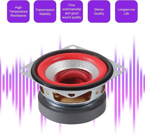 2 Pack 4Ohm 5W Full Range Audio Speaker Bass Stereo Woofer Loudspeaker Compatible with Arduino in Saudi Arabia
