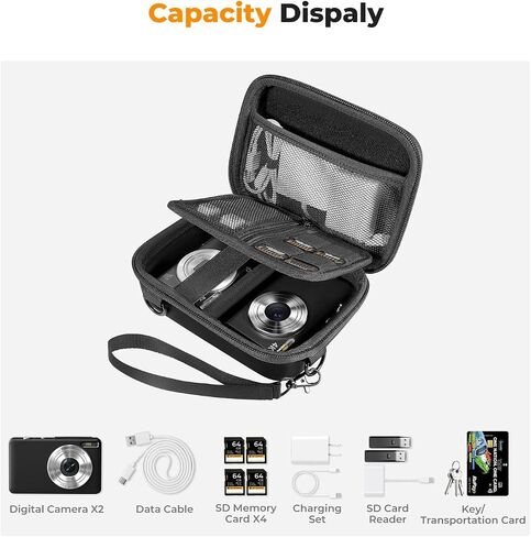 K&F Concept Digital Small Camera Case, Compact Waterproof Small Camera Bag, Lightweight Camera Sling Bag for CCD/Sony DSCW800/DSCW830/Canon PowerShot in Kuwait