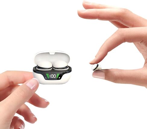 Invisible Smallest Mini Earbuds Wireless Bluetooth Ear Buds for Small Ears Canals, Discreet Low Profile Spy Earpiece Wireless Tiny Micro Hidden Earbuds with Microphone Small Headphones for Work-Black in Saudi Arabia