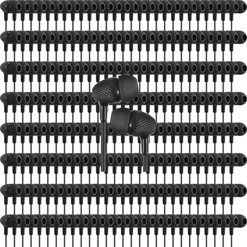 250 حزمة من سماعات الأذن السائبة للأطفال سماعات الأذن سماعات الفصل الدراسي مع سماعات الأذن السلكية للمدارس والفصول الدراسية والمكتبات الأطفال الطلاب هدية (أسود) in Kuwait