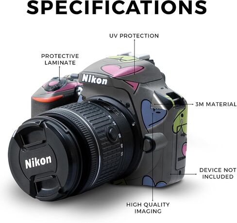 Glossy Glitter Skin Compatible with Nikon D3500 Camera - Rattler - Premium 3M Vinyl Protective Wrap Decal Cover - Easy to Apply | Crafted in The USA by MightySkins in Saudi Arabia