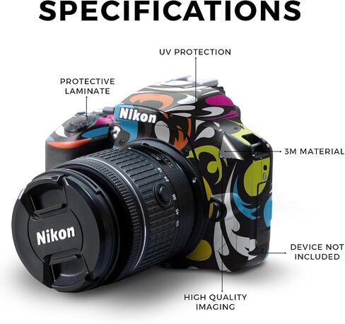 Glossy Glitter Skin Compatible with Nikon D3500 Camera - Rattler - Premium 3M Vinyl Protective Wrap Decal Cover - Easy to Apply | Crafted in The USA by MightySkins in Saudi Arabia
