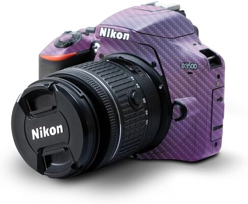 Carbon Fiber Skin Compatible with Nikon D3500 Camera - Cow Hide - Premium 3M Vinyl Protective Wrap Decal Cover - Easy to Apply | Crafted in The USA by MightySkins in Saudi Arabia