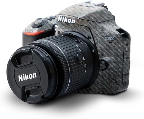 Carbon Fiber Skin Compatible with Nikon D3500 Camera - Camo Hexadots - Premium 3M Vinyl Protective Wrap Decal Cover - Easy to Apply | Crafted in The USA by MightySkins in Saudi Arabia