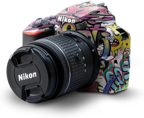 Carbon Fiber Skin Compatible with Nikon D3500 Camera - Camo Hexadots - Premium 3M Vinyl Protective Wrap Decal Cover - Easy to Apply | Crafted in The USA by MightySkins in Saudi Arabia
