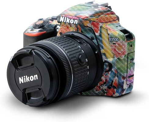 Carbon Fiber Skin Compatible with Nikon D3500 Camera - Cow Hide - Premium 3M Vinyl Protective Wrap Decal Cover - Easy to Apply | Crafted in The USA by MightySkins in Saudi Arabia