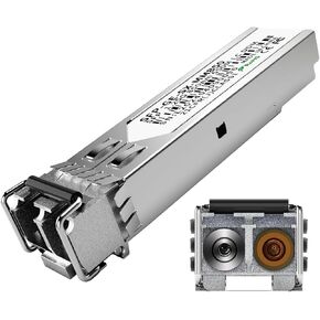 10Pack 1.25G SFP Module 1000Base-SX Multimode LC Transceiver, 850nm MMF, 550m Range - Compatible with Cisco SFP-GE-S, Meraki MA-SFP-1GB-SX, Ubiquiti UF-MM-1G, Mikrotik, TP-Link, Netgear,Aruba and more