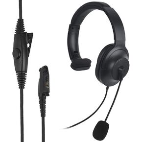 Noise Cancelling Radio Headset Overhead Single Earmuff Sound Reduction Headphone with Boom Mic for Retevis Ailunce hd1 RT29 RT47 RT48 RT83 RT87 RB23 RB46 NR30 GP328plus EX500 Walkie Talkie