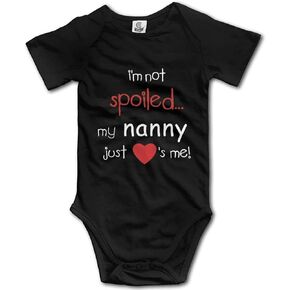 I'm Not Spoiled My Nanny Just Loves Me Baby Bodysuit Short Sleeve Onesie Unisex