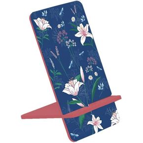 Wooden Cell Phone Stand,Universal Phone Holder Stand with Charging Hole Compatible with All Phone iPhone14,Smartphones,Facetime Holder for Desk 6"x 3.15"Inch Mughal Gardens (Regular)