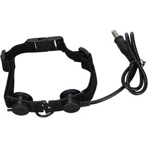 Throat Microphone,Noise Reduction Tactical MIC Neck Headphone Microphone, Adjustable Detachable 7.1mm Military Mic Earpiece,Support External PTT Walkie Talkie