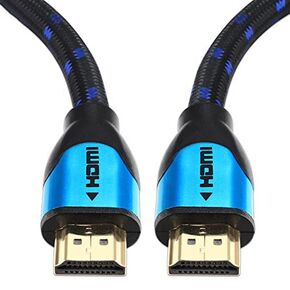 ZC Blue HDMI Cable 4K 60Hz 10 Feet, 18Gbps High Speed HDMI 2.0 Cable HDCP 2.2 HDR 3D 1080P 30AWG Ethernet-Braided HDMI Cord(ARC) for Monitor Xbox PS5