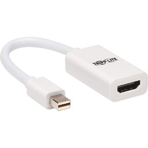 Tripp Lite Mini DisplayPort to HDMI Active Adapter 4K M/F White Mdp to HDMI
