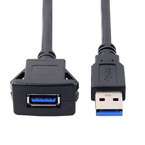 NFHK Waterproof Dustproof USB-C Type-C USB 3.1 &HDMI 4K Extension Flush Car Latch Mount Extension Cable for Dashboard Panel