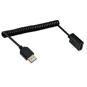 Coiled 8K HDMI Cable 2.1 Version Male to Male, Gold-Plated Ultra High Spead 48Gpbs HDMI Cable Cord, 8K@60Hz 4k@120Hz, eARC HDR10 Compatible with Dolby Version PS4 PS5 TV Switch Roku(M-M, 1.2M)