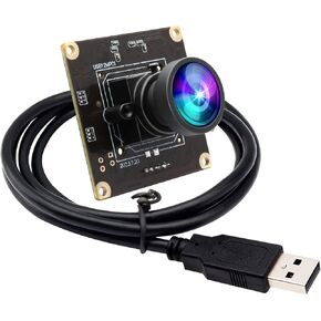 ELP 1080P 120fps USB Camera Module for Computer 11.6mp Lightburn Camera Mini UVC USB2.0 High Speed PC Camera Wide Angle USB Security Web Camera Board for Laptop (100° no Distortion Lens)