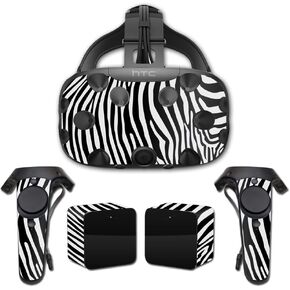 MightySkins Skin Compatible with HTC Vive Full Coverage - Black Zebra | Protective, Durable, and Unique Vinyl Decal wrap Cover | Easy to Apply, Remove, and Change Styles | Made in The USA