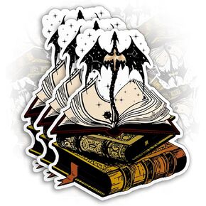 Set 3PCS - Fourth Wing Sticker Dragon Rider Fantasy Decal for Bookish Book Lover 4th Wing 3" Die-Cut Waterproof Vinyl Sticker for Water Bottle Tumbler Phone Case Laptop Cars Decal Gifts (3 Inches)