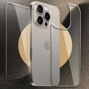 for iPhone 15 Pro Max Back Glass Protector and Camera Lens Protector[2+2Pack], iPhone 15 Pro Max Back Screen Protector Rear Tempered Glass for 15 Pro Max (6.7 inch)