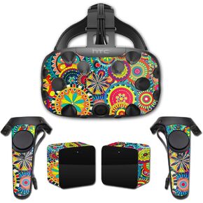 MightySkins Skin Compatible with HTC Vive Full Coverage - Flower Wheels | Protective, Durable, and Unique Vinyl Decal wrap Cover | Easy to Apply, Remove, and Change Styles | Made in The USA