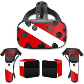 MightySkins Skin Compatible with HTC Vive wrap Cover Sticker Skins Scuba Flag