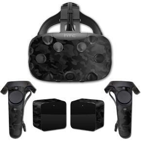 MightySkins Skin Compatible with HTC Vive Full Coverage - Black Camo | Protective, Durable, and Unique Vinyl Decal wrap Cover | Easy to Apply, Remove, and Change Styles | Made in The USA