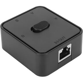2 Port Gigabit Network Switch, PoE Extender Switch RJ45 Splitter Supports 2 in 1 Out 1 in 2 Out Ethernet Splitter for Cat 6, for Home Office