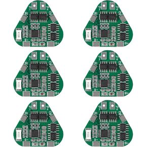 6pcs 3S 8A 12V 18650 Lithium Battery Protection Board 10.8V 11.1V 12.6V BMS PCM PCB Overcharge Over-Discharge Protection Module for 3 Li-ion Cell Pack
