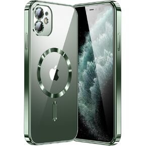 for iPhone 11 Case（Only）.Magnetic Cover for iPhone 11. Glossy Slim Thin Soft funda capa para for i11 6.1 inch.Compatible with MagSafe (Gold)