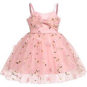 Toddler Girl Birthday Party Dress Strawberry Floral Butterfly Tulle Princess Dress Formal Cake Smash Photo Shoot