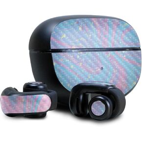 Carbon Fiber Headphone Skin Compatible with Bose Ultra Open Earbuds - Cotton Candy Swirl - Premium 3M Vinyl Protective Wrap Decal Cover - Easy to Apply | Crafted in The USA by MightySkins