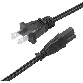 8.2ft Power Cord Replacement for Emerson TV LC370EM2 LC501EM3 LC391EM3 LC401EM3F LC407EM1 WAV0162LTE03 WAV0162LTE03 LC370EM2 LC401EM2/LC407EM1 2 Prong Polarized Power Cord Ac Cable